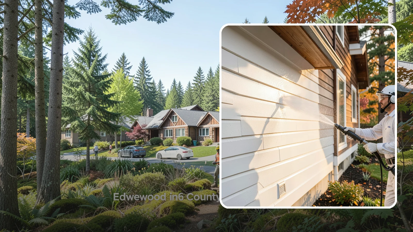 Exterior Dust Removal in Edgewood, Pierce County, WA - Exterior dust removal rinses away the pollen, road grit, and settled dust that cling to siding between our region's rain events.