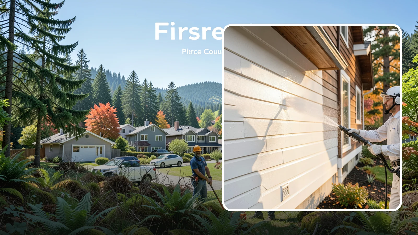 Exterior Dust Removal in Fircrest, Pierce County, WA - Exterior dust removal rinses away the pollen, road grit, and settled dust that cling to siding between our region's rain events.
