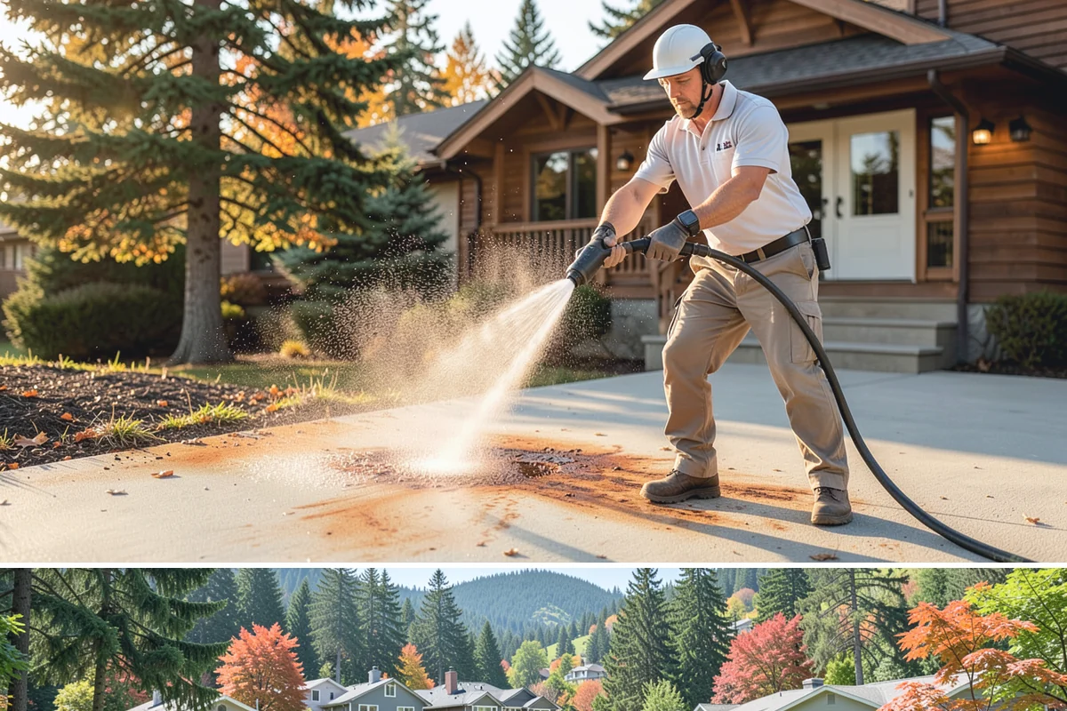 Exterior Dust Removal in Fircrest, Pierce County, WA - Spring pollen season and dry summer stretches are the best times to rinse before the film bonds with moisture.