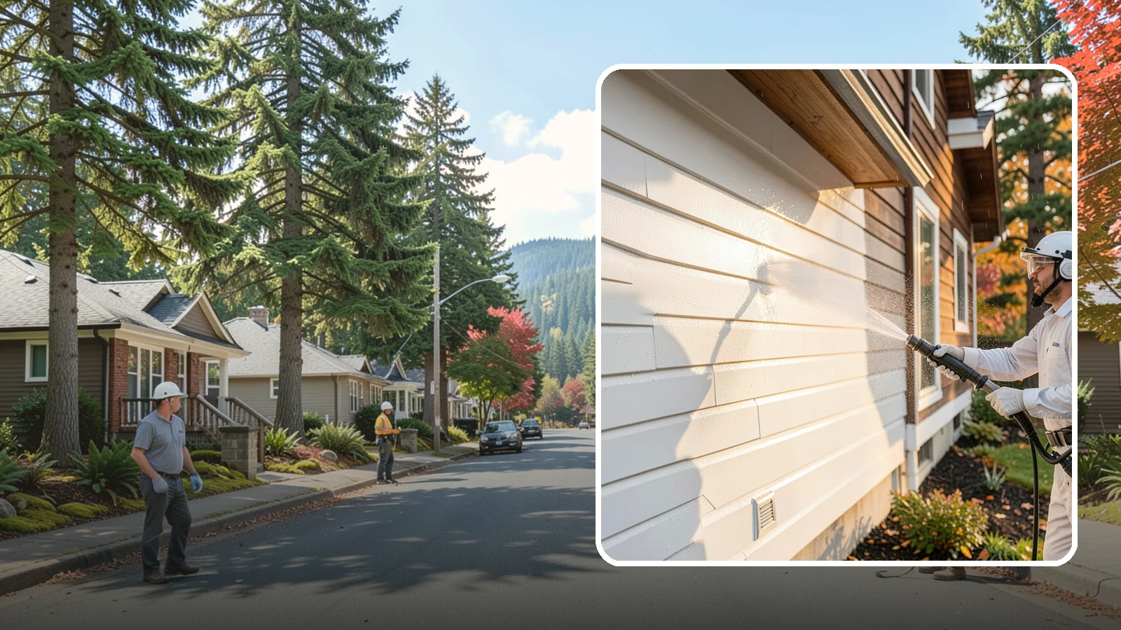 Exterior Dust Removal in Hunts Point, King County, WA - Exterior dust removal rinses away the pollen, road grit, and settled dust that cling to siding between our region's rain events.