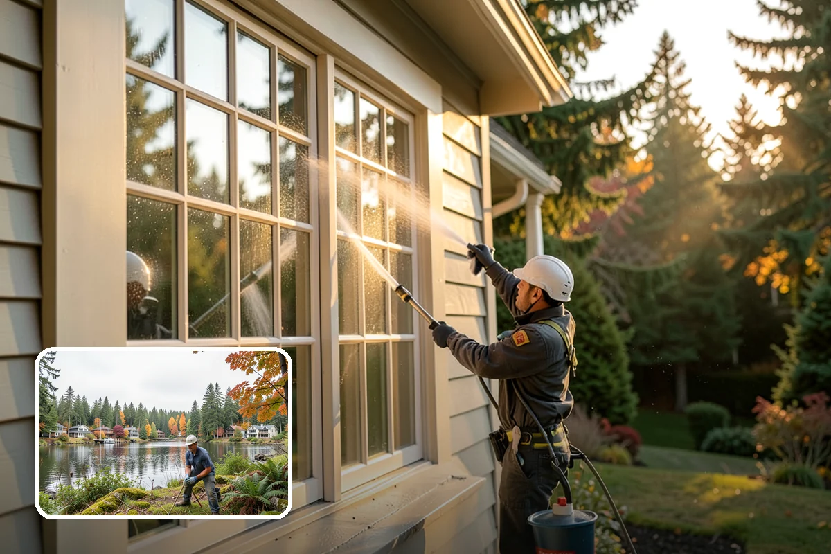 Exterior Dust Removal in La Conner, Skagit County, WA - Clears pollen and road grit from siding