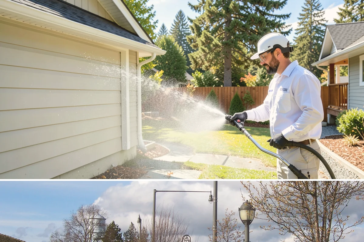 Exterior Dust Removal in Marysville, Snohomish County, WA - Spring pollen season and dry summer stretches are the best times to rinse before the film bonds with moisture.