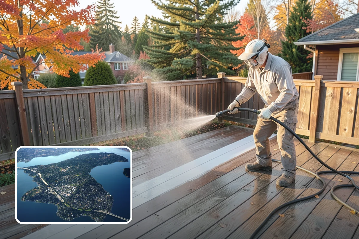 Exterior Dust Removal in Mercer Island, King County, WA - Clears pollen and road grit from siding