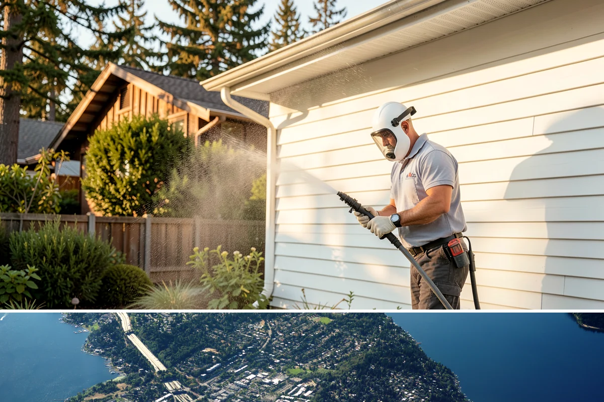 Exterior Dust Removal in Mercer Island, King County, WA - Spring pollen season and dry summer stretches are the best times to rinse before the film bonds with moisture.