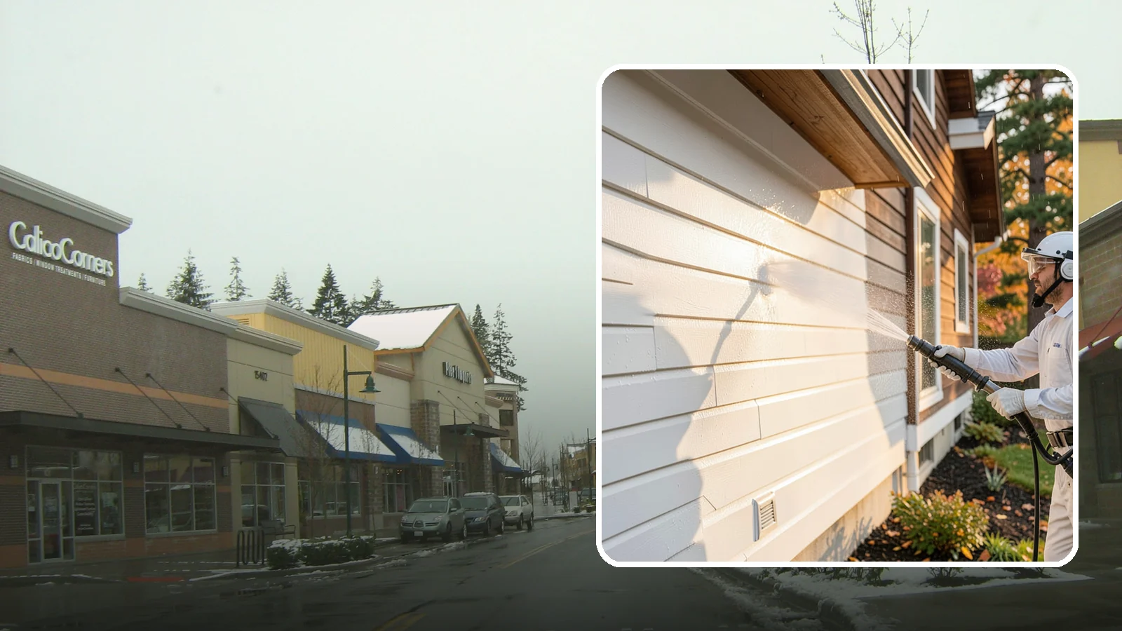Exterior Dust Removal in Mill Creek, Snohomish County, WA - Exterior dust removal rinses away the pollen, road grit, and settled dust that cling to siding between our region's rain events.
