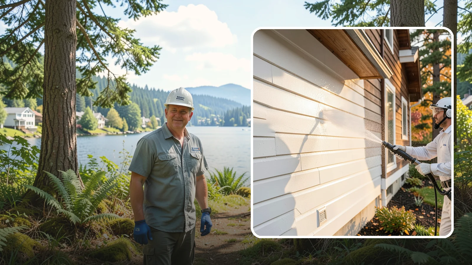 Exterior Dust Removal in Milton, King County, WA - Exterior dust removal rinses away the pollen, road grit, and settled dust that cling to siding between our region's rain events.