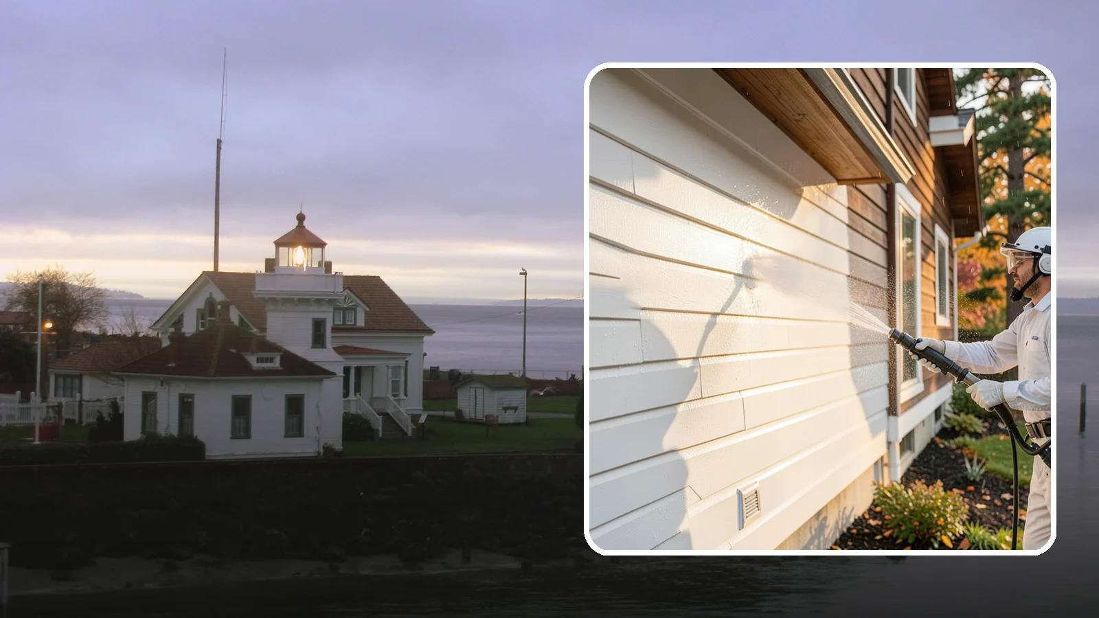 Exterior Dust Removal in Mukilteo, Snohomish County, WA - Exterior dust removal rinses away the pollen, road grit, and settled dust that cling to siding between our region's rain events.