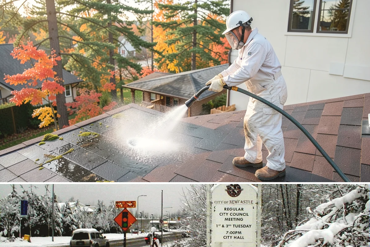 Exterior Dust Removal in Newcastle, King County, WA - Spring pollen season and dry summer stretches are the best times to rinse before the film bonds with moisture.
