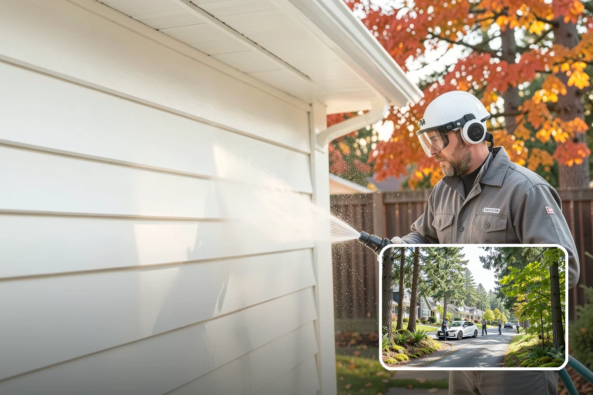 Exterior Dust Removal in Normandy Park, King County, WA - Clears pollen and road grit from siding