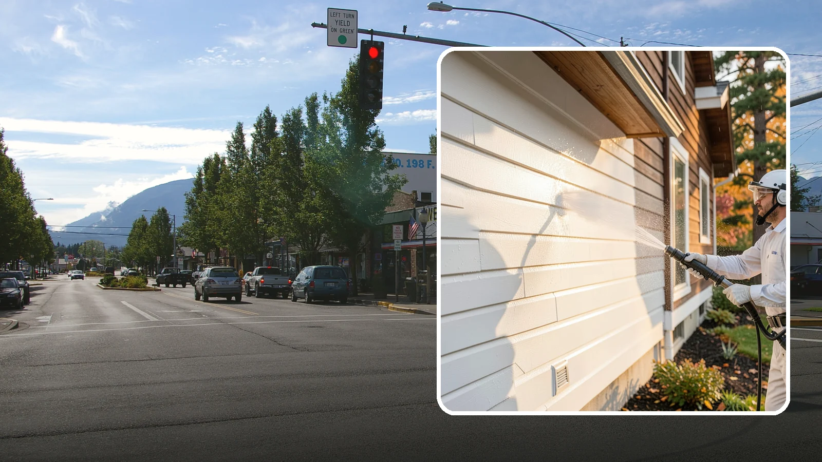 Exterior Dust Removal in North Bend, King County, WA - Exterior dust removal rinses away the pollen, road grit, and settled dust that cling to siding between our region's rain events.