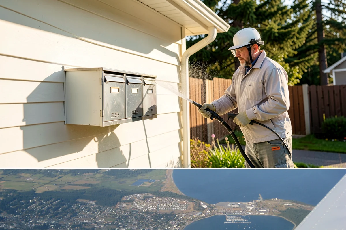 Exterior Dust Removal in Oak Harbor, Island County, WA - Spring pollen season and dry summer stretches are the best times to rinse before the film bonds with moisture.