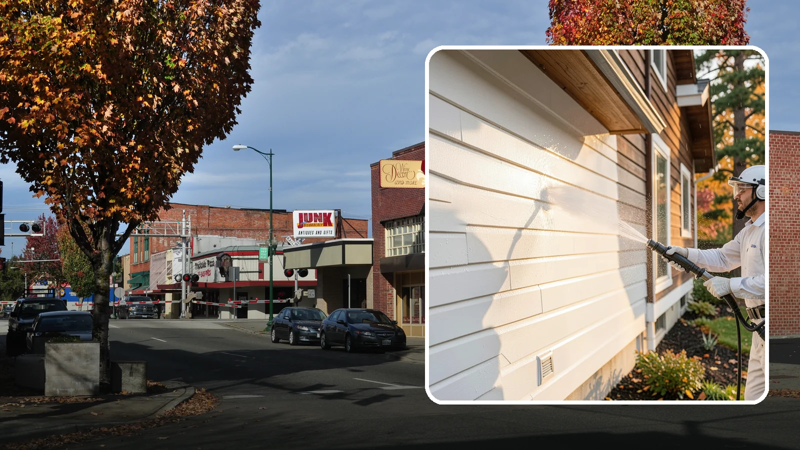 Exterior Dust Removal in Puyallup, Pierce County, WA - Exterior dust removal rinses away the pollen, road grit, and settled dust that cling to siding between our region's rain events.