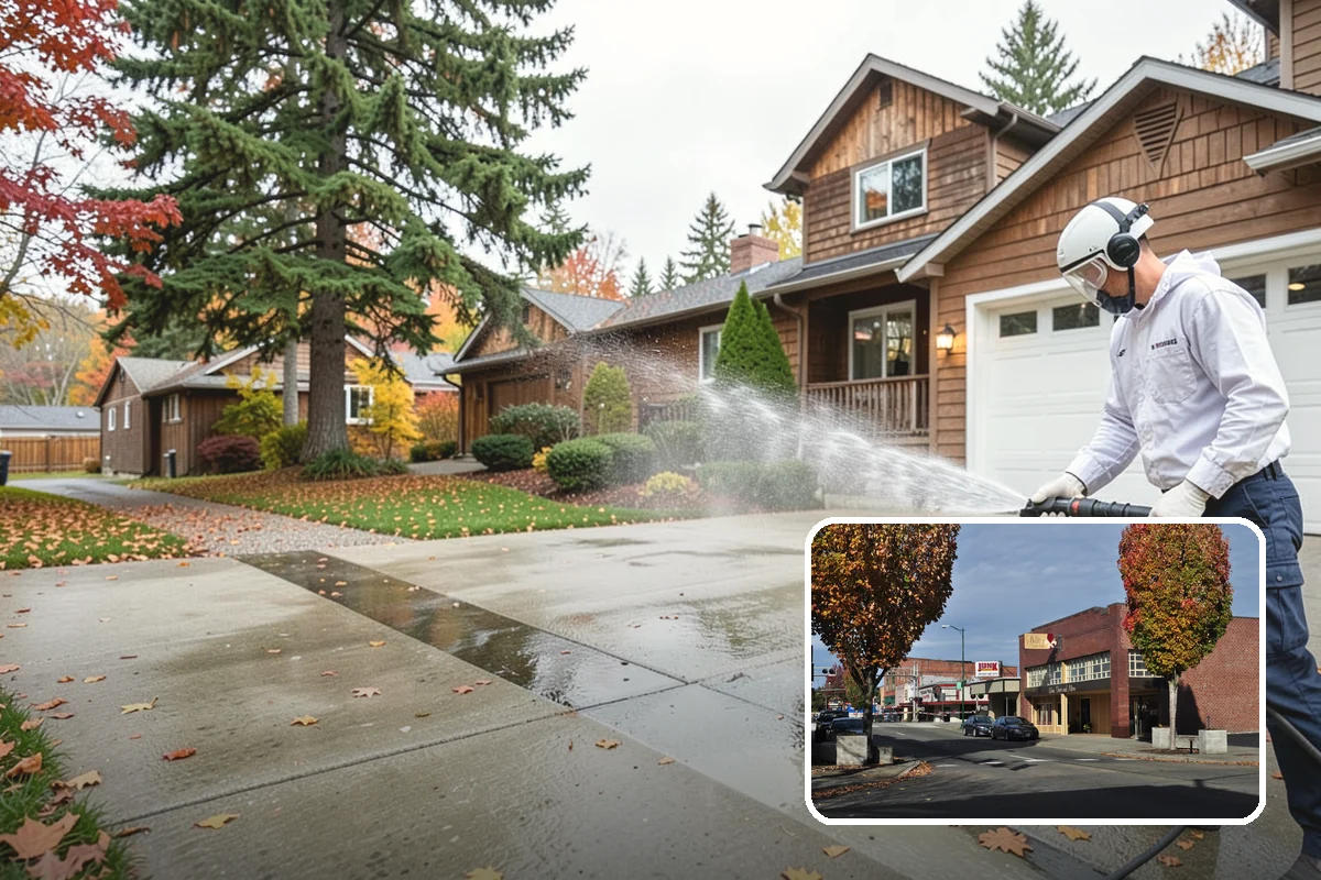 Exterior Dust Removal in Puyallup, Pierce County, WA - Clears pollen and road grit from siding