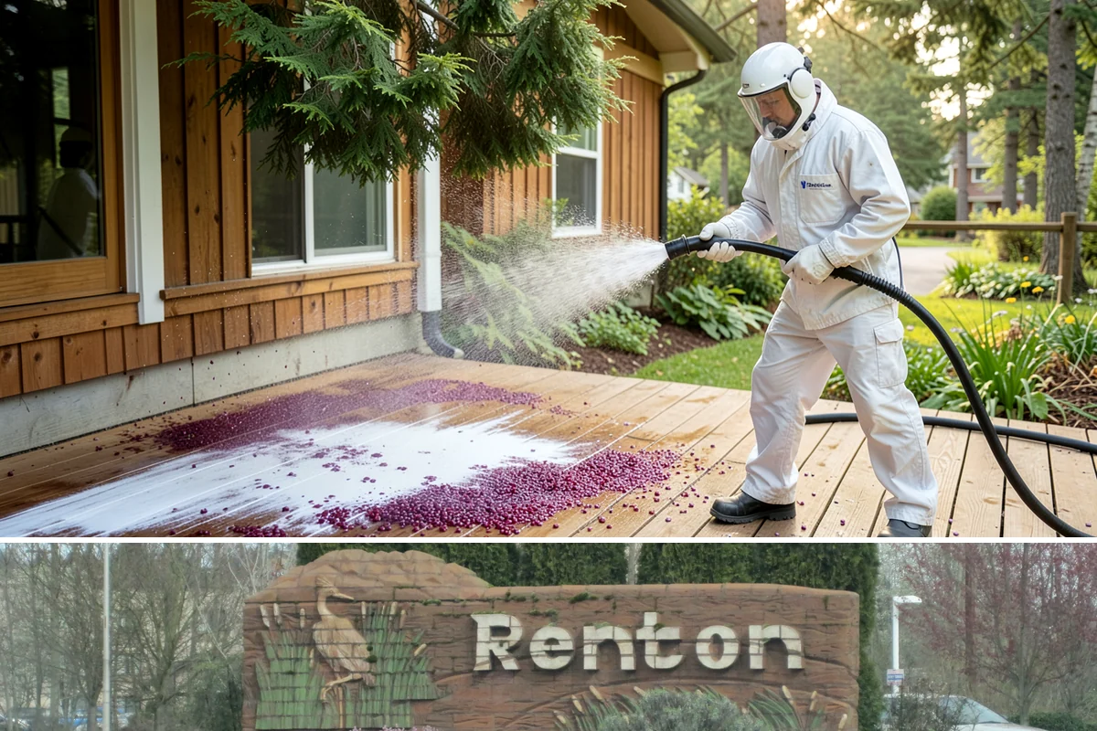 Exterior Dust Removal in Renton, King County, WA - Spring pollen season and dry summer stretches are the best times to rinse before the film bonds with moisture.