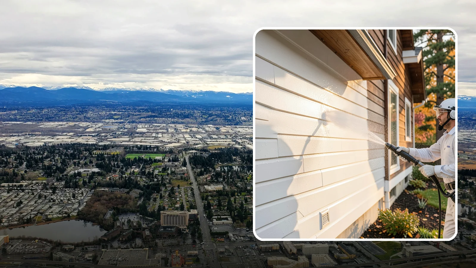 Exterior Dust Removal in SeaTac, King County, WA - Exterior dust removal rinses away the pollen, road grit, and settled dust that cling to siding between our region's rain events.