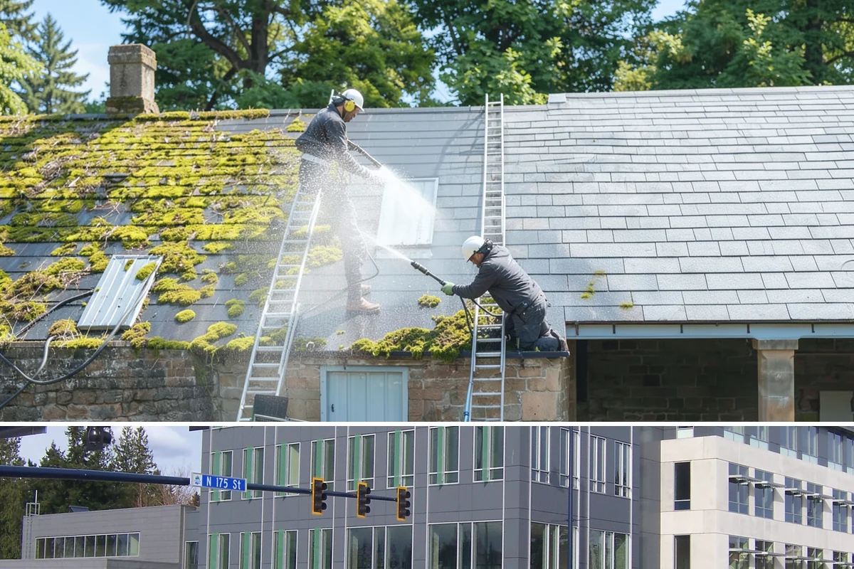 Exterior Dust Removal in Shoreline, King County, WA - Spring pollen season and dry summer stretches are the best times to rinse before the film bonds with moisture.