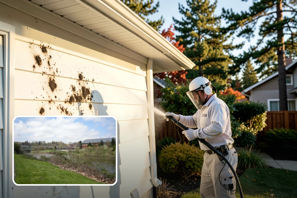 Exterior Dust Removal in Tukwila, King County, WA - Clears pollen and road grit from siding