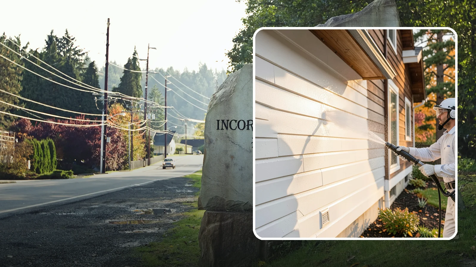 Exterior Dust Removal in Wilkeson, Pierce County, WA - Exterior dust removal rinses away the pollen, road grit, and settled dust that cling to siding between our region's rain events.