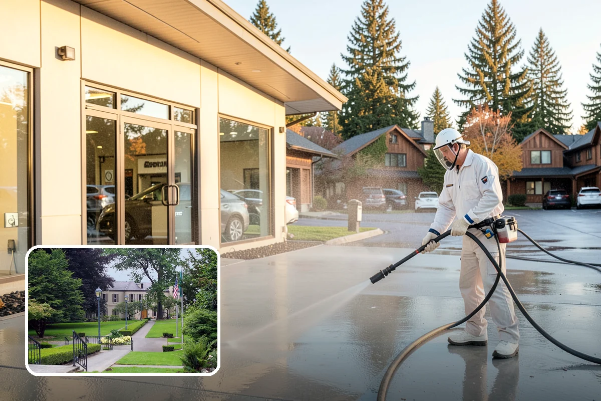 Exterior Dust Removal in Woodinville, King County, WA - Clears pollen and road grit from siding