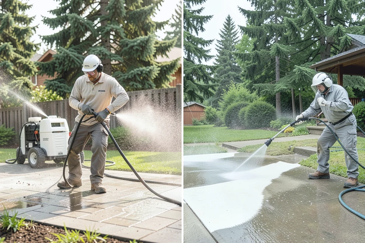 Exterior Gutter Whitening in Buckley, Pierce County, WA - Rinse loose grime from the gutter faces
