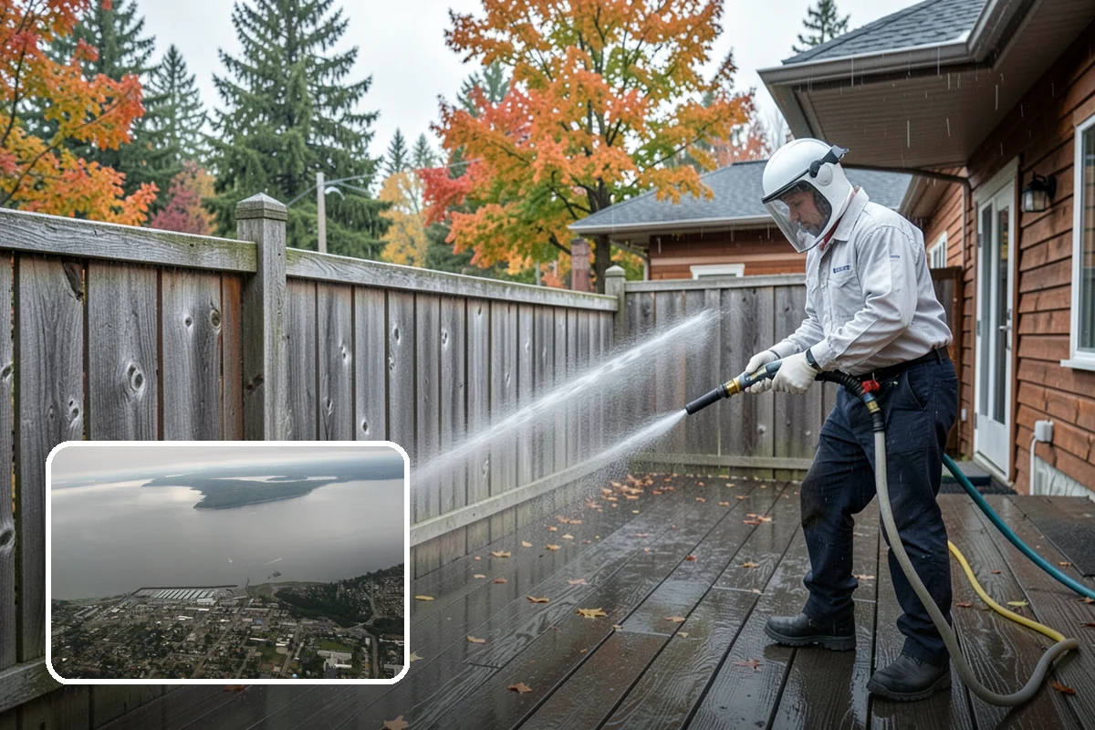 Exterior Gutter Whitening in Des Moines, King County, WA - Dissolves the gray oxidation layer on white gutter faces