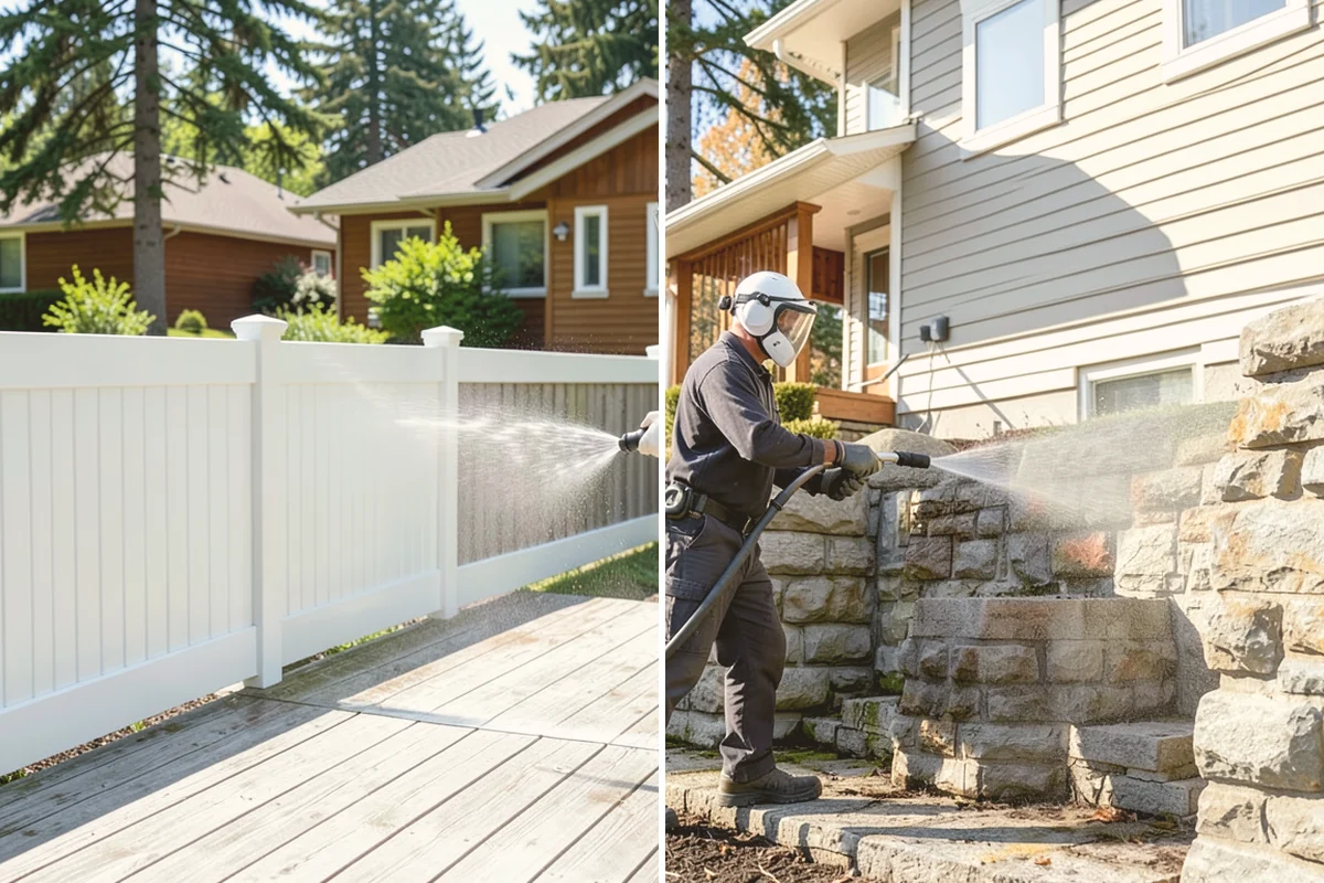 Exterior Gutter Whitening in Fife, Pierce County, WA - Rinse loose grime from the gutter faces