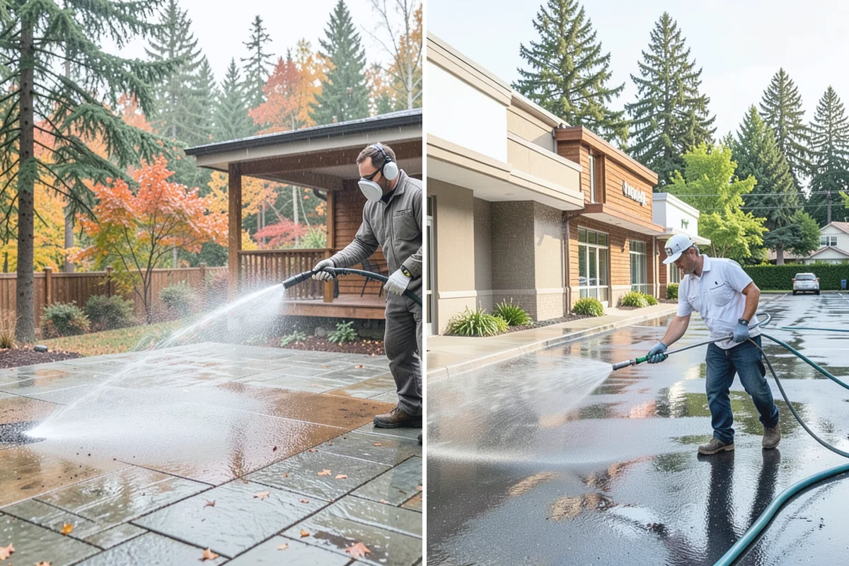 Exterior Gutter Whitening in Granite Falls, Snohomish County, WA - Rinse loose grime from the gutter faces