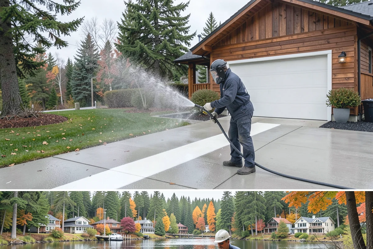 Exterior Gutter Whitening in La Conner, Skagit County, WA - Whitening shows best in spring or summer when brighter light highlights the restored panels.