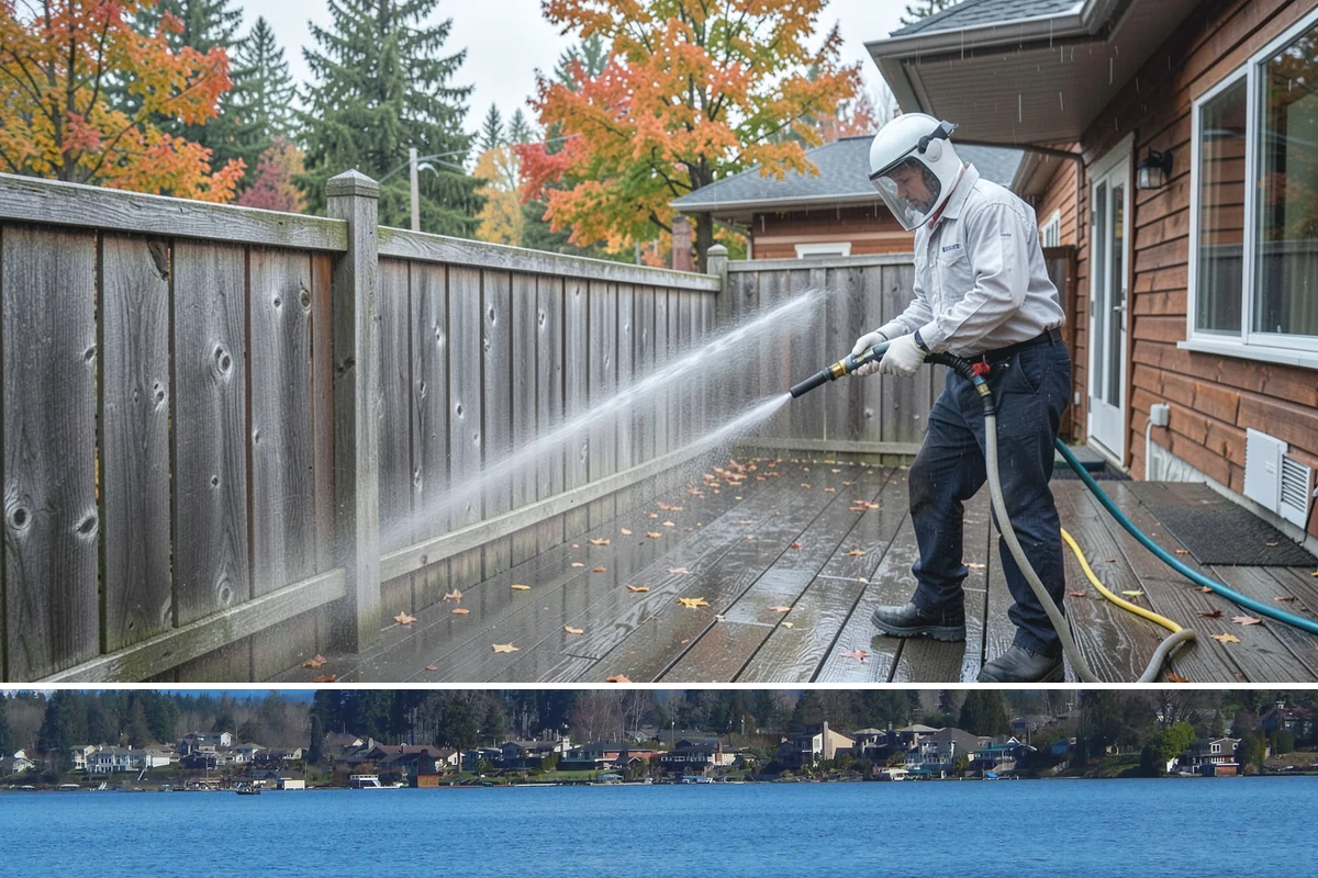 Exterior Gutter Whitening in Lake Stevens, Snohomish County, WA - Whitening shows best in spring or summer when brighter light highlights the restored panels.
