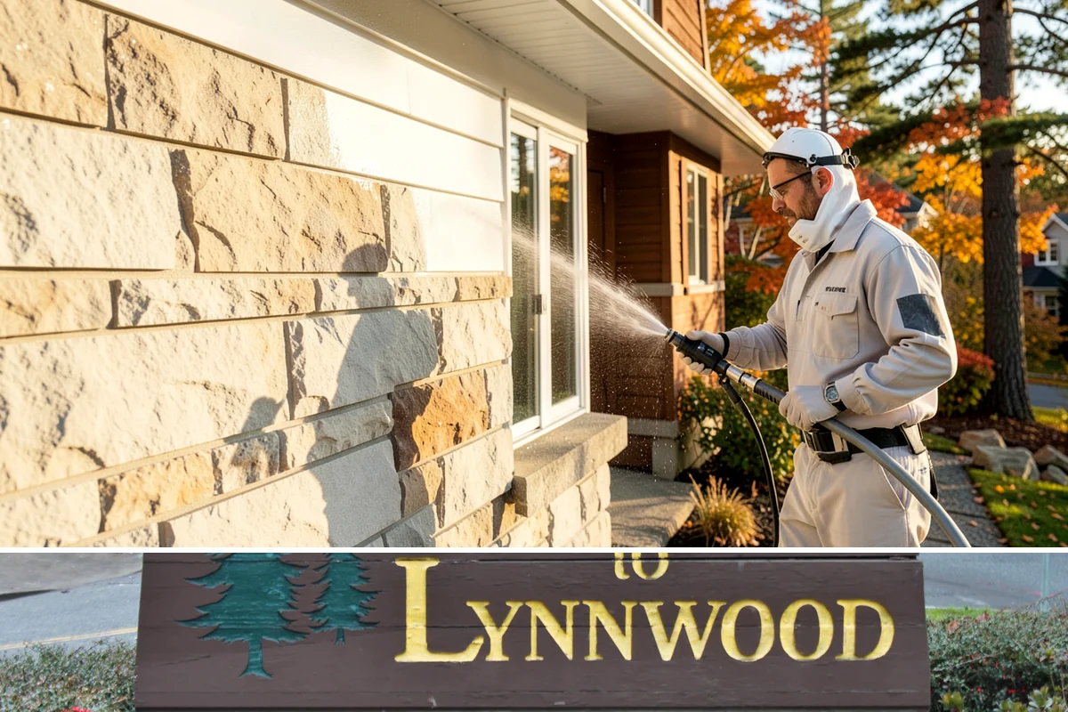 Exterior Gutter Whitening in Lynnwood, Snohomish County, WA - Whitening shows best in spring or summer when brighter light highlights the restored panels.