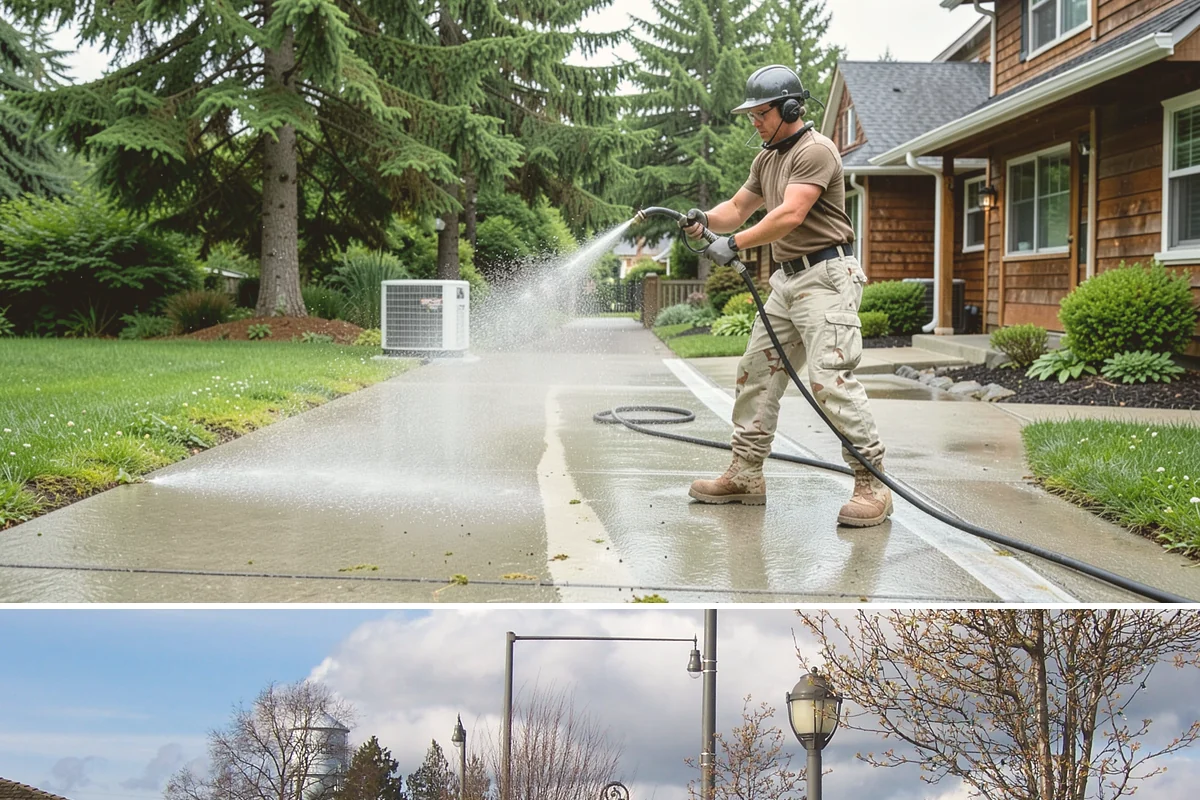 Exterior Gutter Whitening in Marysville, Snohomish County, WA - Whitening shows best in spring or summer when brighter light highlights the restored panels.