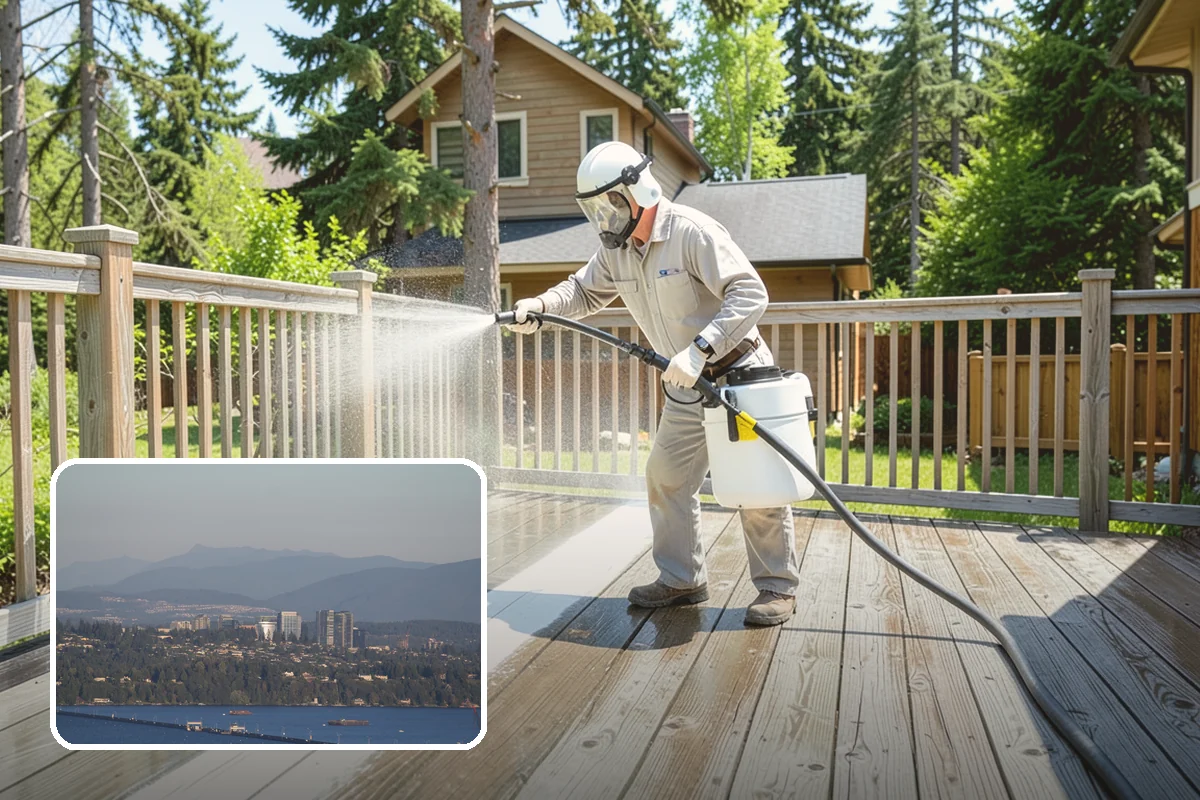 Exterior Gutter Whitening in Medina, King County, WA - Dissolves the gray oxidation layer on white gutter faces