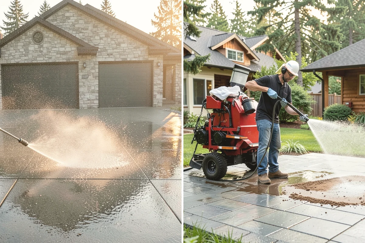 Exterior Gutter Whitening in Mill Creek, Snohomish County, WA - Rinse loose grime from the gutter faces