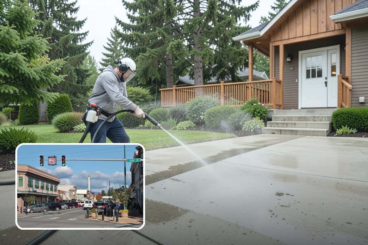Exterior Gutter Whitening in Monroe, Snohomish County, WA - Dissolves the gray oxidation layer on white gutter faces