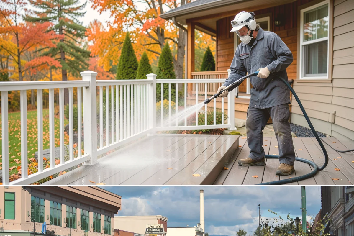 Exterior Gutter Whitening in Monroe, Snohomish County, WA - Whitening shows best in spring or summer when brighter light highlights the restored panels.