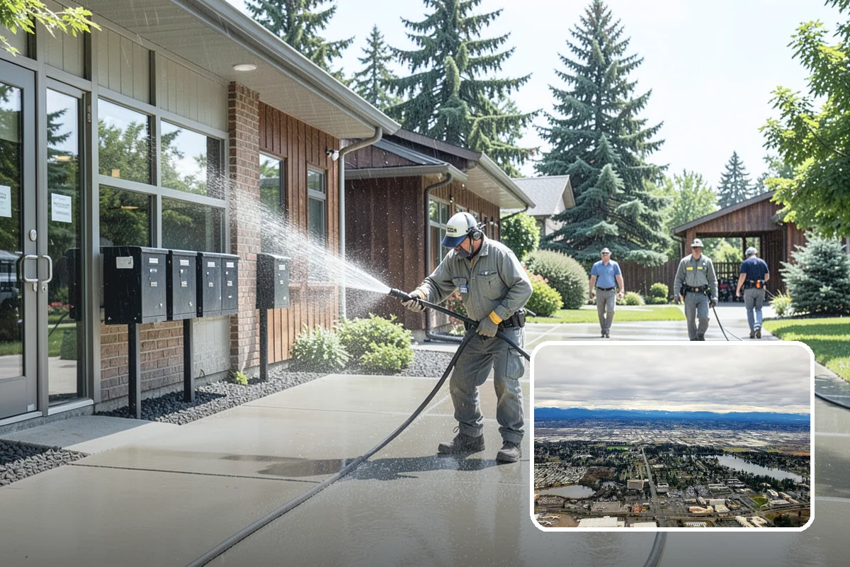 Exterior Gutter Whitening in SeaTac, King County, WA - Dissolves the gray oxidation layer on white gutter faces