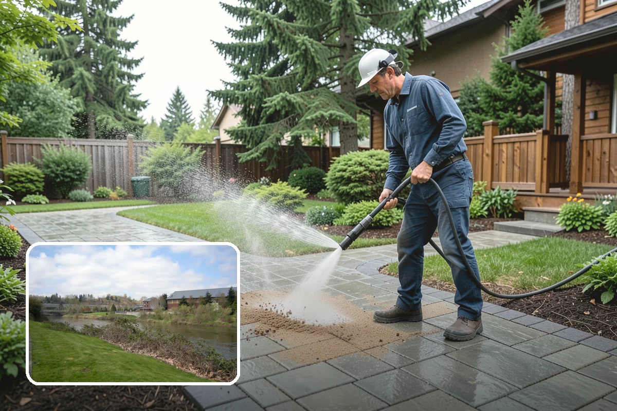 Exterior Gutter Whitening in Tukwila, King County, WA - Dissolves the gray oxidation layer on white gutter faces