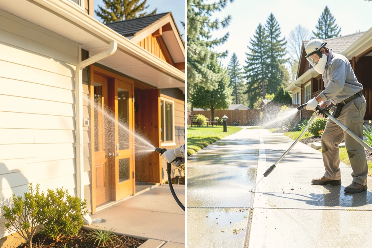 Exterior House Cleaning in Algona, King County, WA - Walk the perimeter and map every surface needing attention