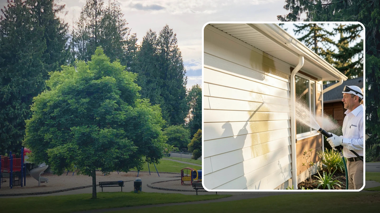 Exterior House Cleaning in Bonney Lake, Pierce County, WA - Exterior house cleaning tackles the full outside of your home, from siding and soffits to trim and entry areas dulled by...