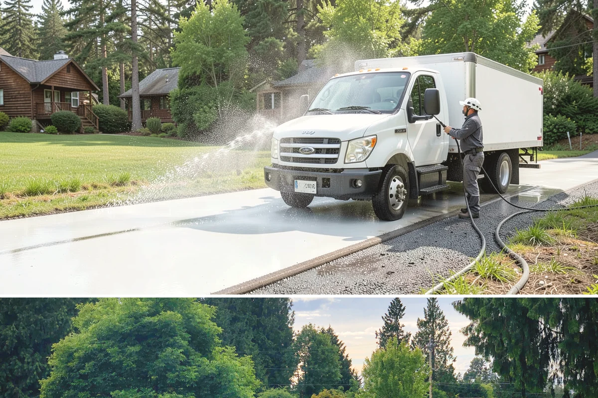 Exterior House Cleaning in Bonney Lake, Pierce County, WA - Plan for the warmer months of late spring to early autumn when surfaces dry quickly between cleaning steps.