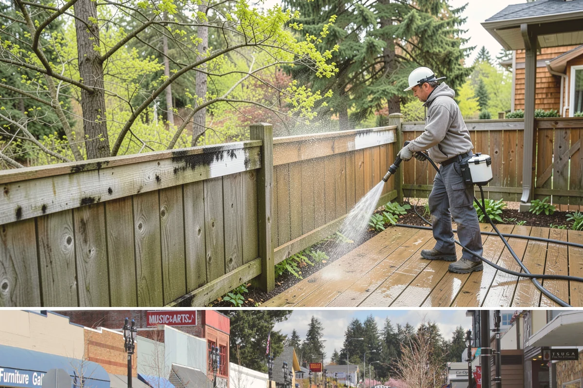 Exterior House Cleaning in Bothell, King County, WA - Plan for the warmer months of late spring to early autumn when surfaces dry quickly between cleaning steps.
