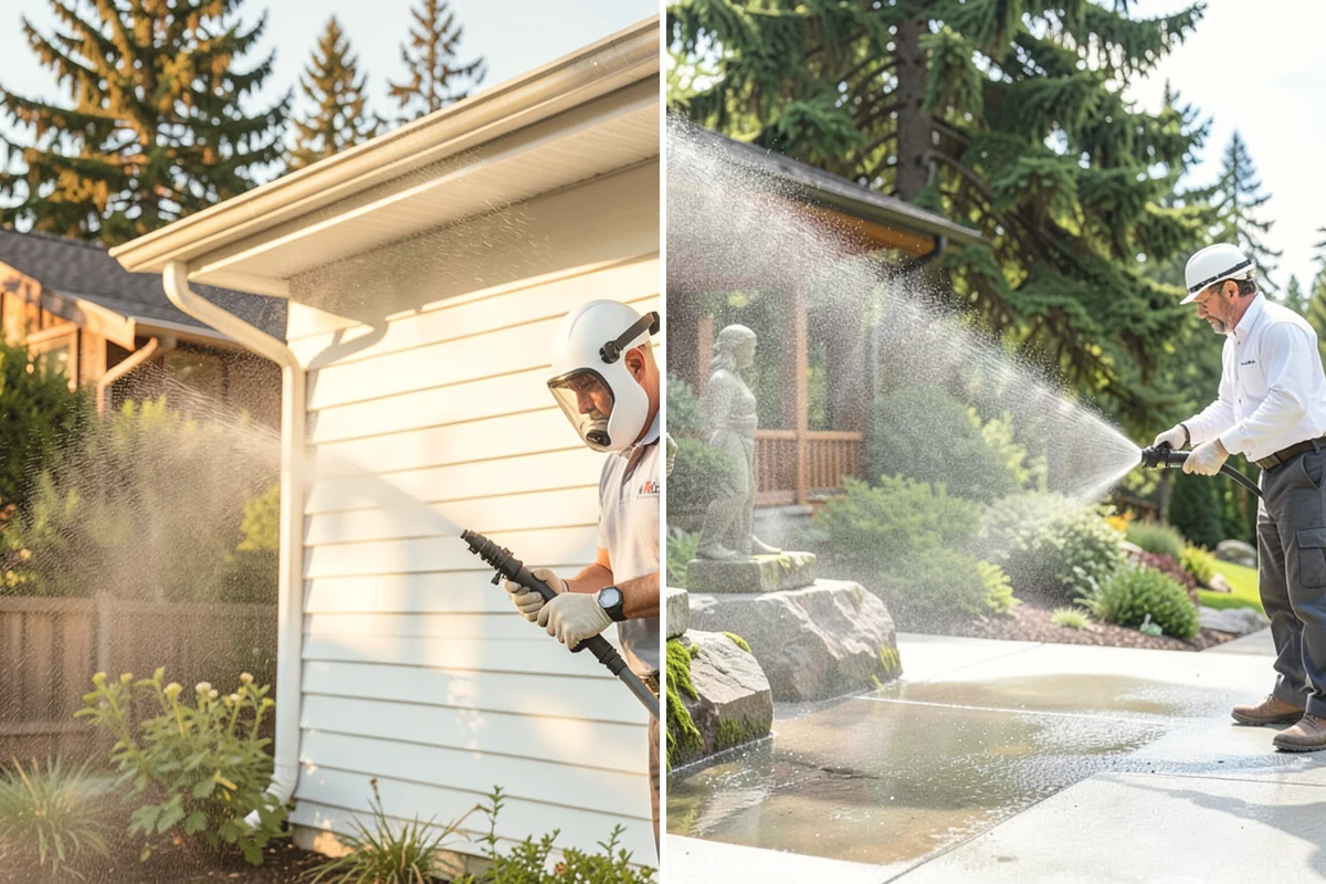 Exterior House Cleaning in Burien, King County, WA - Walk the perimeter and map every surface needing attention