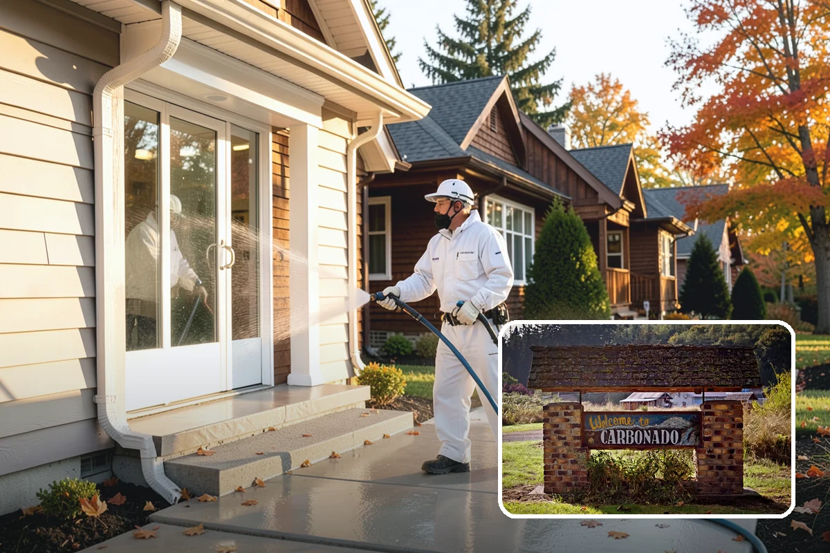 Exterior House Cleaning in Carbonado, Pierce County, WA - Covers the whole envelope, not just the obvious walls