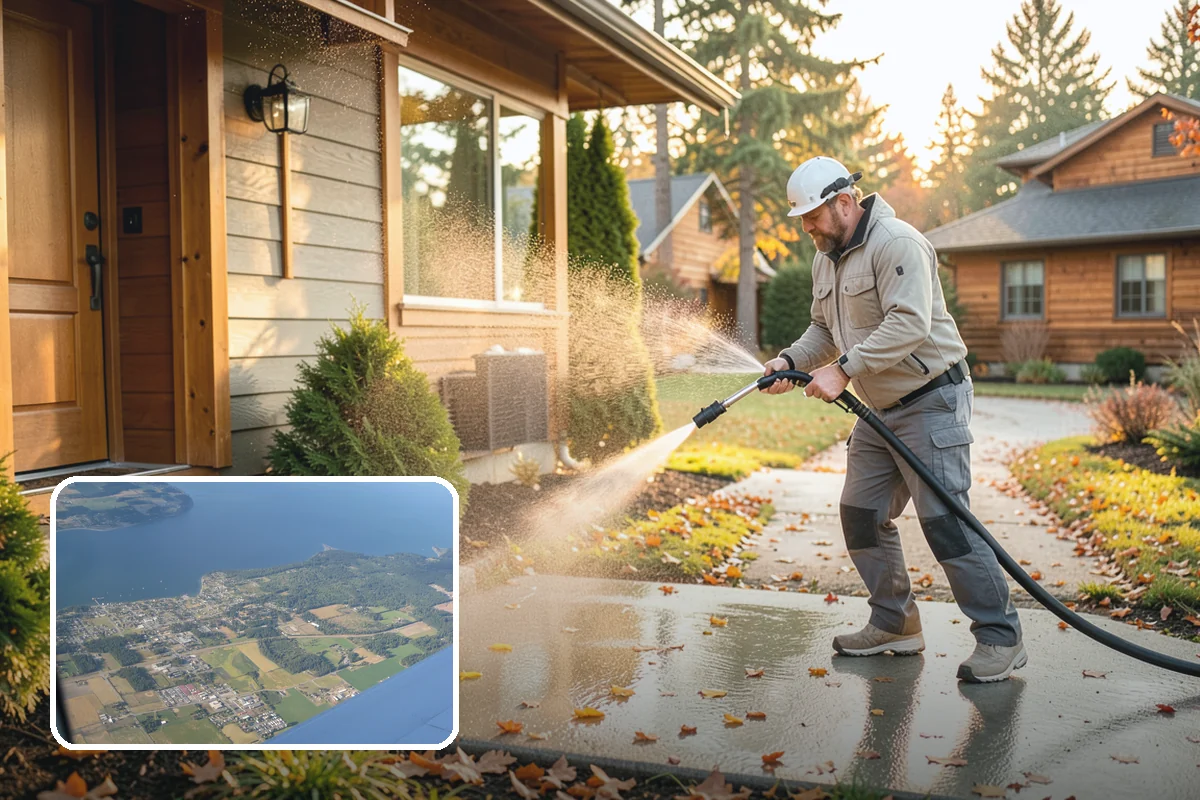 Exterior House Cleaning in Coupeville, Island County, WA - Covers the whole envelope, not just the obvious walls