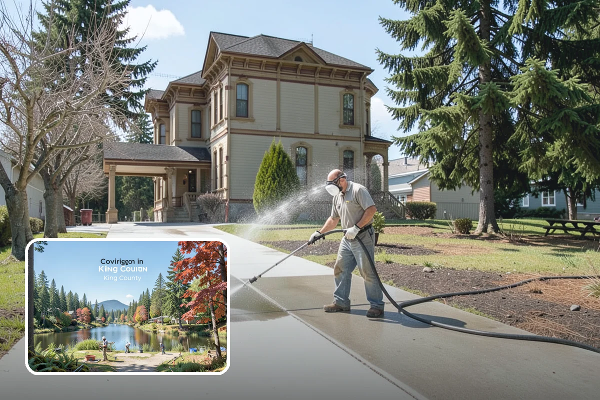 Exterior House Cleaning in Covington, King County, WA - Covers the whole envelope, not just the obvious walls