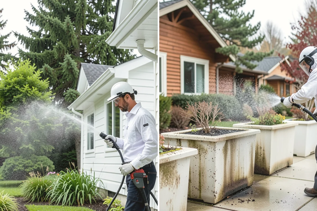 Exterior House Cleaning in Covington, King County, WA - Walk the perimeter and map every surface needing attention
