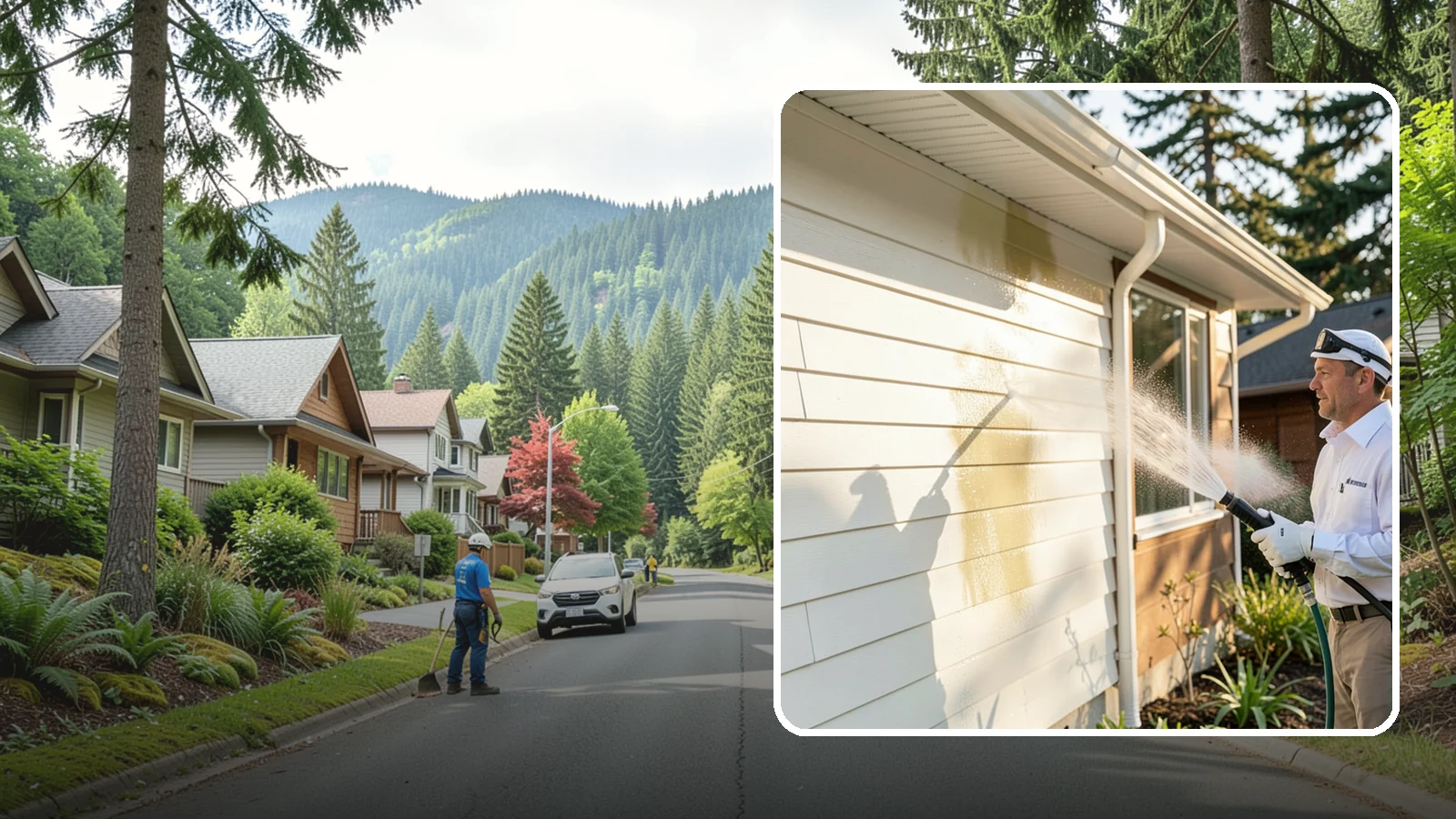 Exterior House Cleaning in Darrington, Snohomish County, WA - Exterior house cleaning tackles the full outside of your home, from siding and soffits to trim and entry areas dulled by...