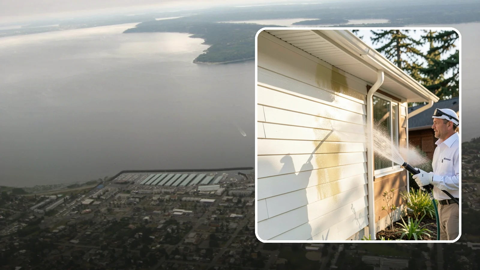 Exterior House Cleaning in Des Moines, King County, WA - Exterior house cleaning tackles the full outside of your home, from siding and soffits to trim and entry areas dulled by...