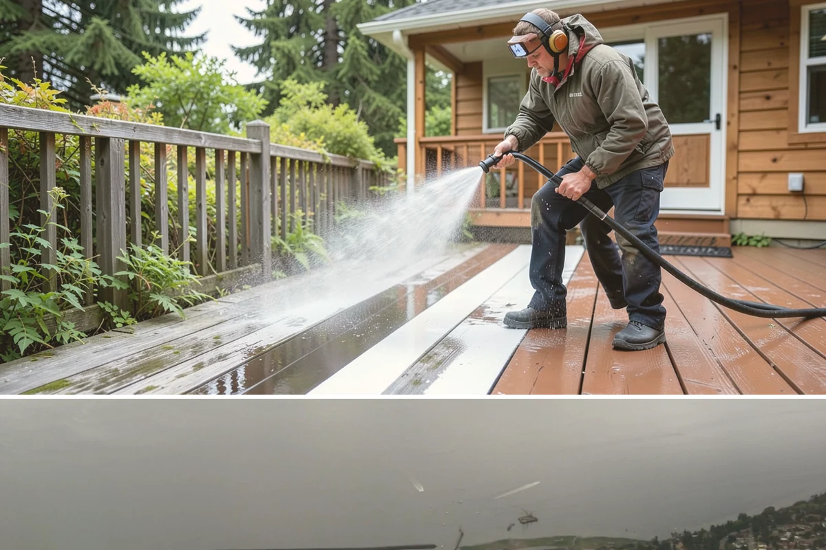 Exterior House Cleaning in Des Moines, King County, WA - Plan for the warmer months of late spring to early autumn when surfaces dry quickly between cleaning steps.