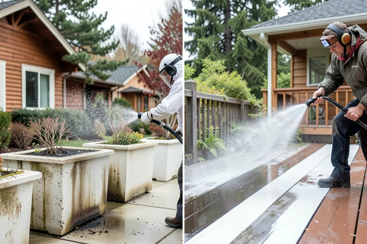 Exterior House Cleaning in DuPont, Pierce County, WA - Walk the perimeter and map every surface needing attention